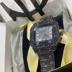 Black ice-Embellished Watch